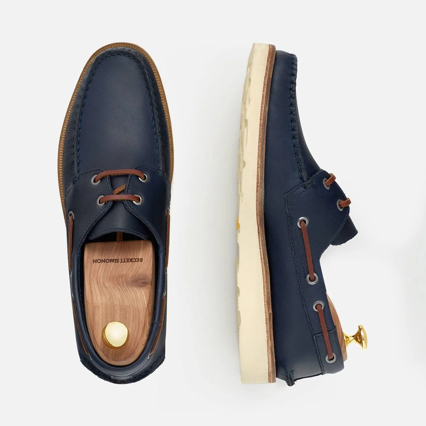 - Norton Shoes Pull-up Leather - Secure Navy Limited edition Boat