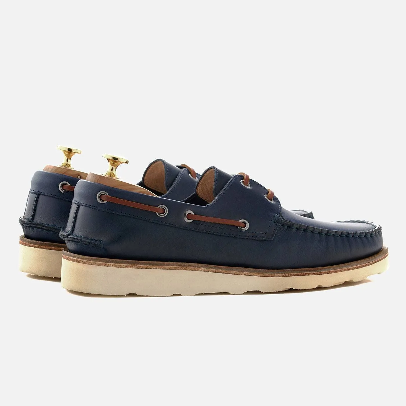 - Norton Shoes Pull-up Leather - Secure Navy Limited edition Boat