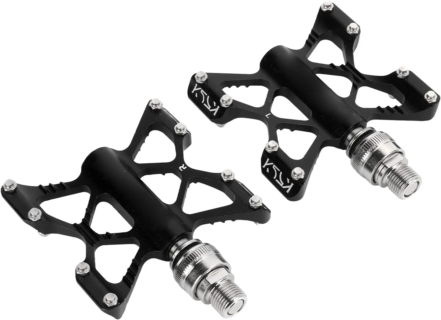 1 PCS Quick Release Pedals, Aluminum Alloy Pedals, Suitable for Road and Mountain Folding (Black (Boxed))