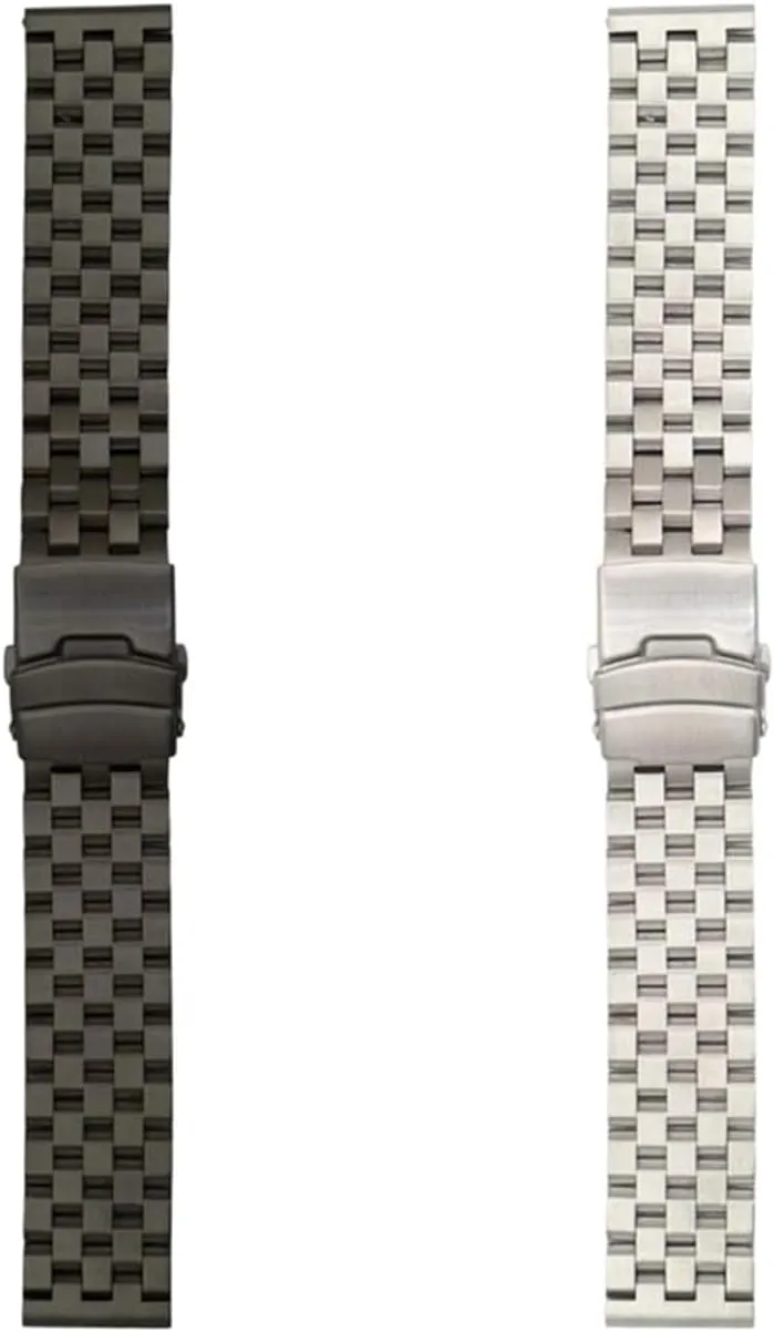 18mm 20mm 22mm 24mm 26mm Full Solid Stainless Steel Flat Interface Watch Band Straps Wristband Bracelet With Tools