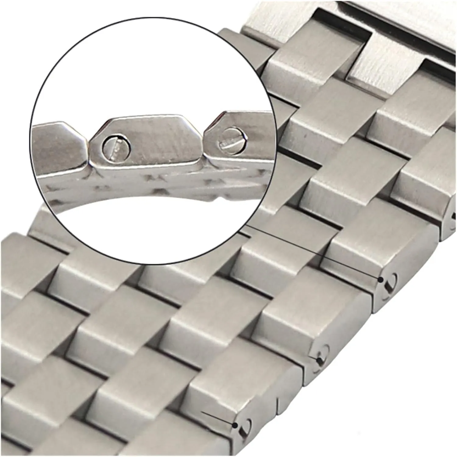 20mm 22mm 24mm 26mm Full Stainless Steel Flat Interface Watch Band Straps Wristband With Tools