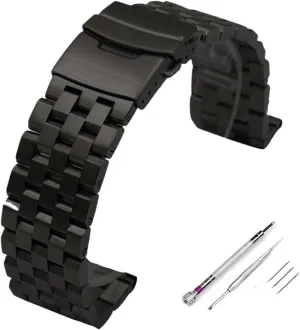 20mm 22mm 24mm 26mm Full Stainless Steel Flat Interface Watch Band Straps Wristband With Tools