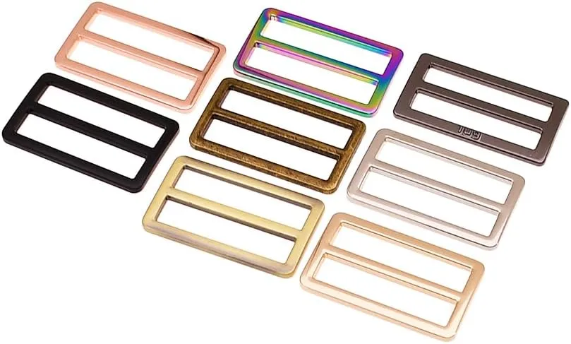 20Pcs Heavy Duty Zinc Alloy Flat Slider Tri-glide Buttons Adjustable Webbing Strap Tri Glide Buckle Fasteners