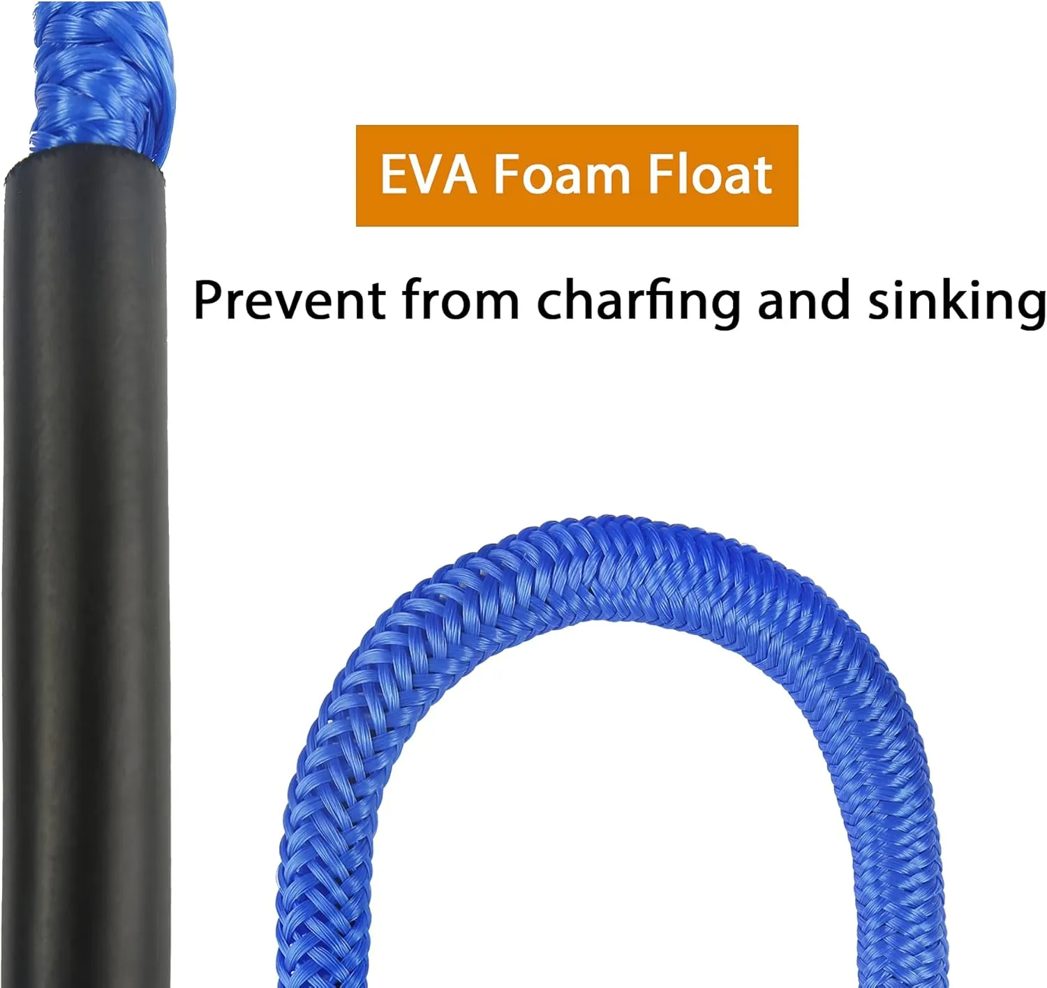 4 FT Dock Ropes with Stainless Steel Clip to Tie Up Boat to Dock Pack of 4 Blue