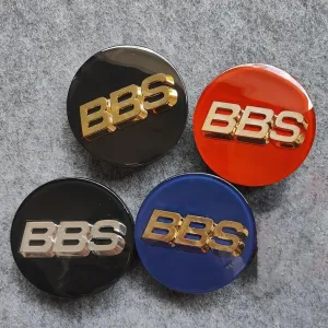 4PCS Wheel Center Caps for BBS 70MM Wheel Rim Cover Exterior Decoration Accessories,BlackSilver