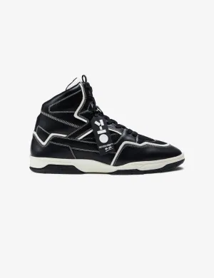 714 Black & White High-Top Sneakers