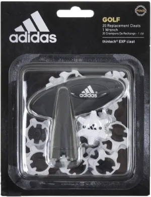 adidas 2017 Golf ThinTech® EXP Cleat 20 Pins Pack Golf Shoe Spikes   Free Wrench White