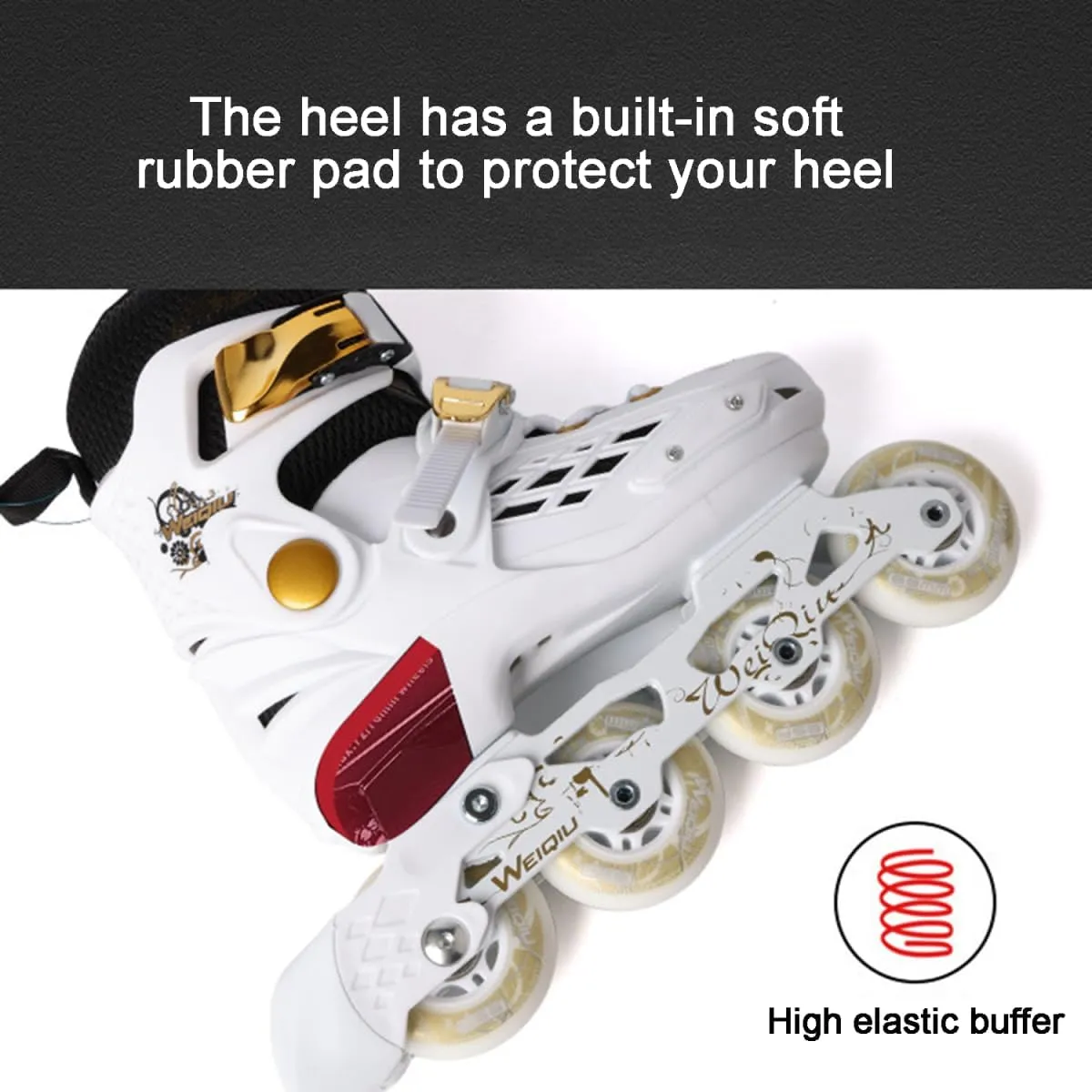 Adjustable Full Light Up Wheels Fancy Skate 4 Wheels Inline Roller for Kids and Adults Blades for Club Boys and Girls with Protective Gear and Storage Bag