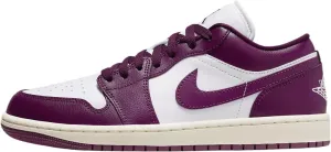Air Jordan 1 Low Women's Shoes (DC0774-161, White/Sail/Bordeaux) Size 12