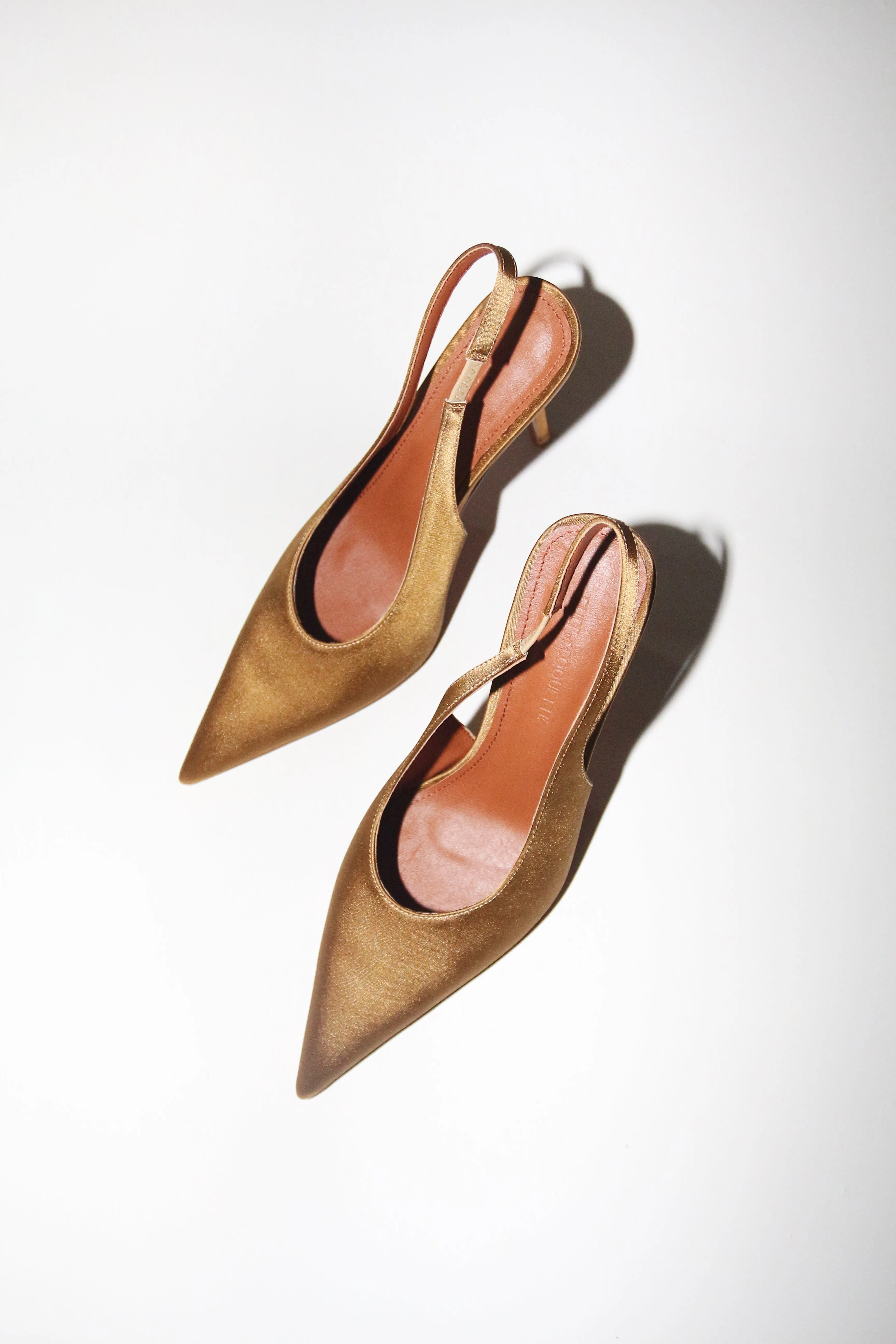 Alexandra Olive Satin Slingback 100 mm