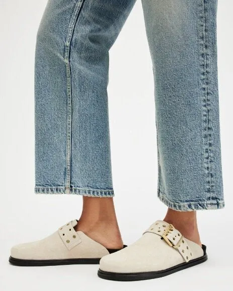 ALLSaints - Juno Leather Eyelet Mule Shoe