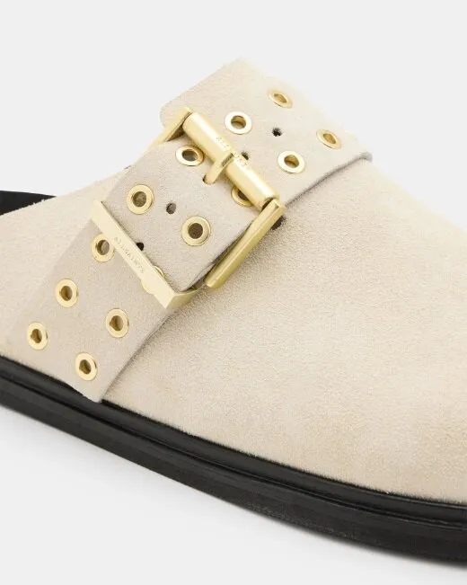 ALLSaints - Juno Leather Eyelet Mule Shoe