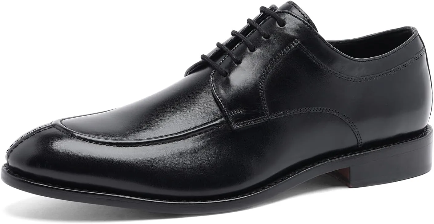 Anthony Veer Wallace Split-Toe Dress Shoes for Men | Lace-up | Goodyear Welt Construction | Cushioned Footbed & Recraftable Leather Sole with Stacked Heel | Full Grain Calfskin Leather Upper