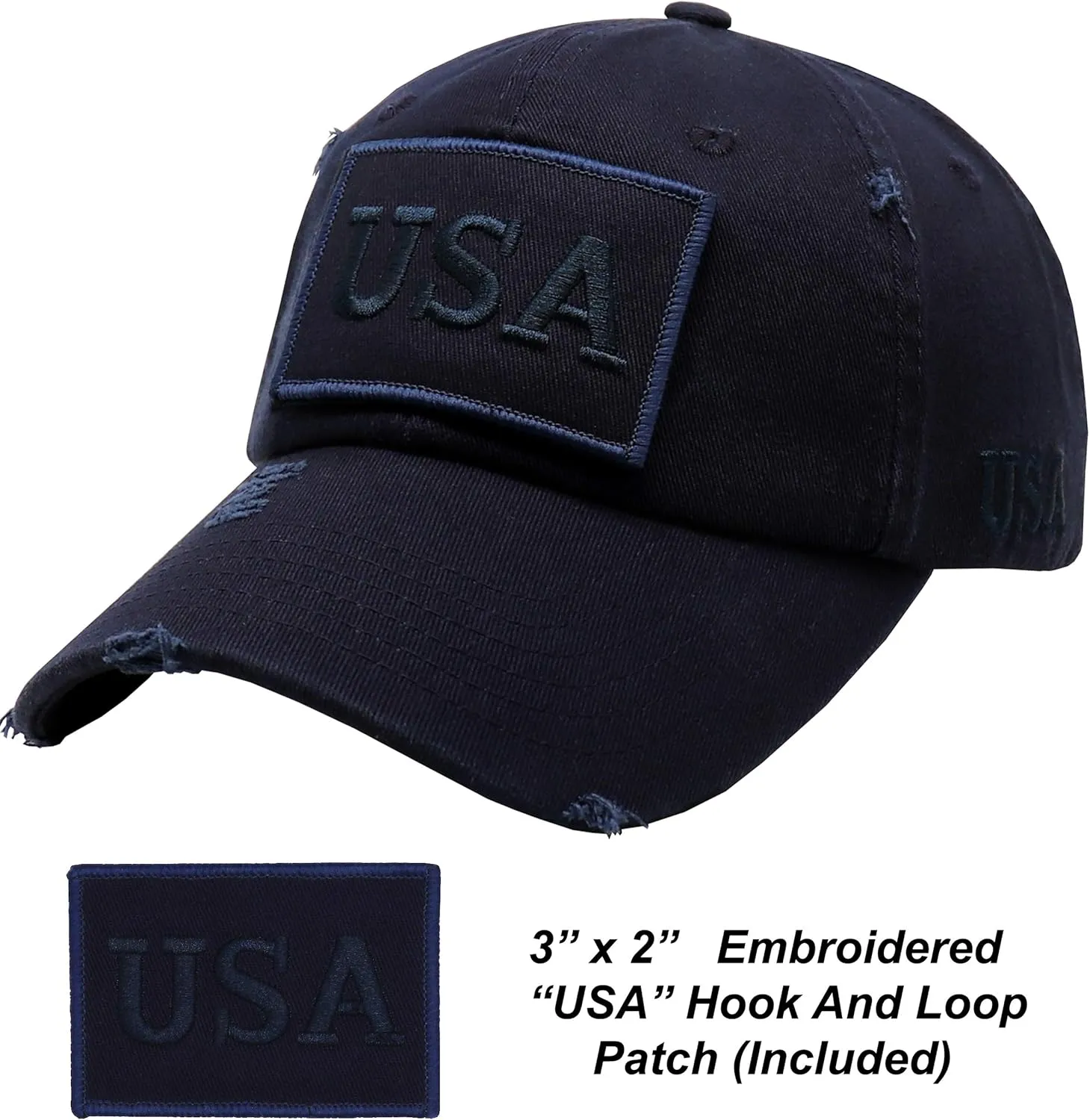 Antourage American Flag Unisex Baseball Hat for Men and Women | USA Flag Mesh Snapback Flat Visor Cap   2 Patriotic Patches
