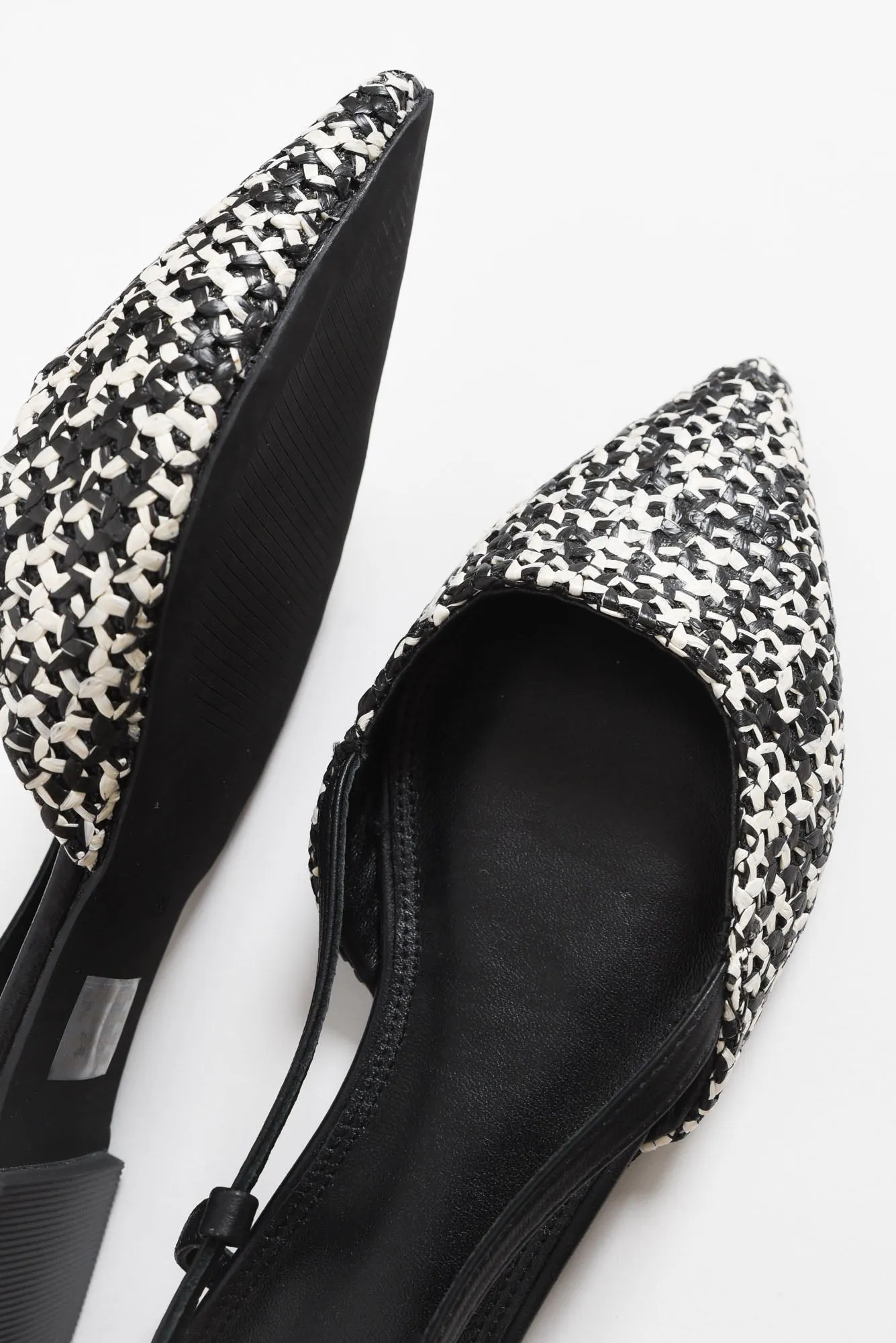 Ava Black Leather Slingback Mule