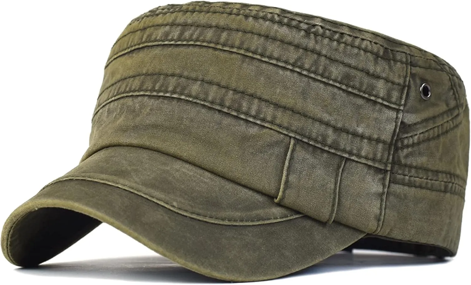 Baseball Cap Washed Cotton Military Caps Flat Top Hat Adjustable Men Women Cadet Army Cap Casual Unique Vintage Cap Outdoor