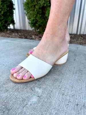 Beige Low Heel Sandal
