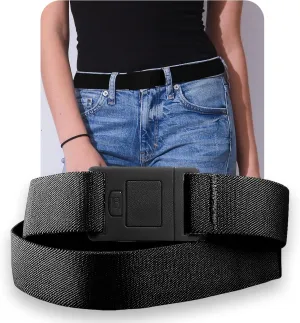 BELTAWAY Easily Adjustable Elastic Flat Buckle No Show Belts for Women – Stretch No Bulge jeans pants