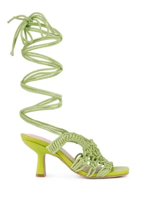 Beroe Braided Lace Up Heels