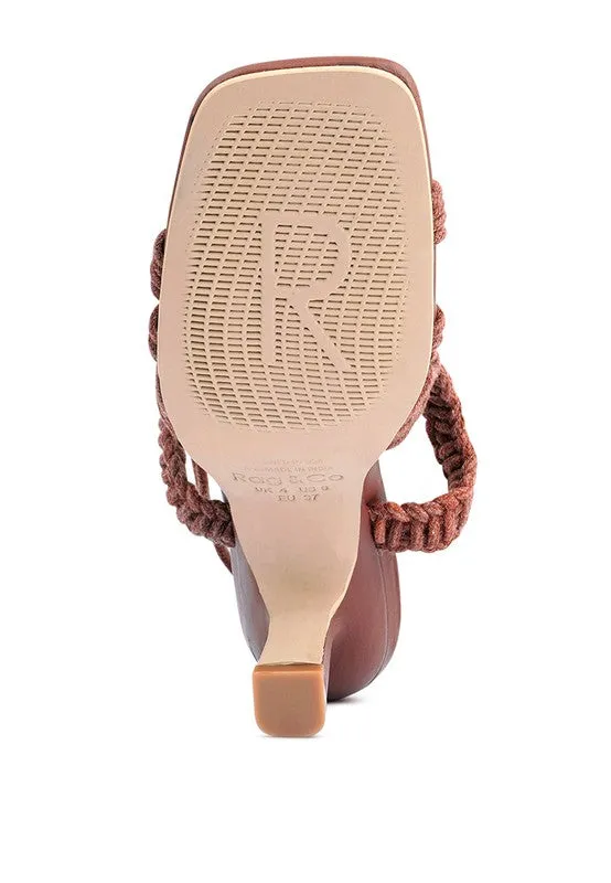 Beroe Braided Lace Up Heels