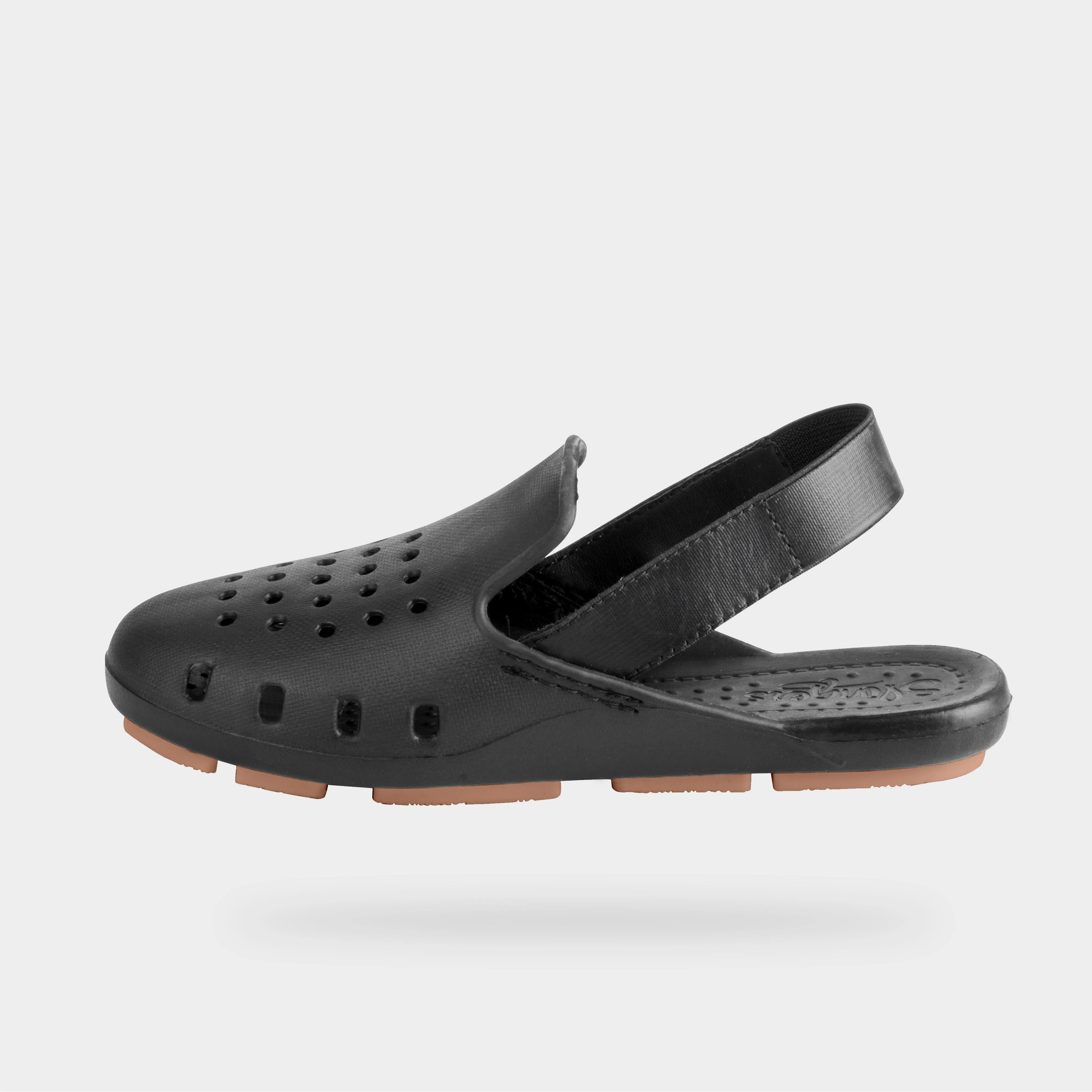 BLACK CLASSIC MULE SLINGERS <br><span style="font-size: 8px; font-weight: normal;"> Black Water Shoes for Women and Girls | Black Slingback Flats </span>