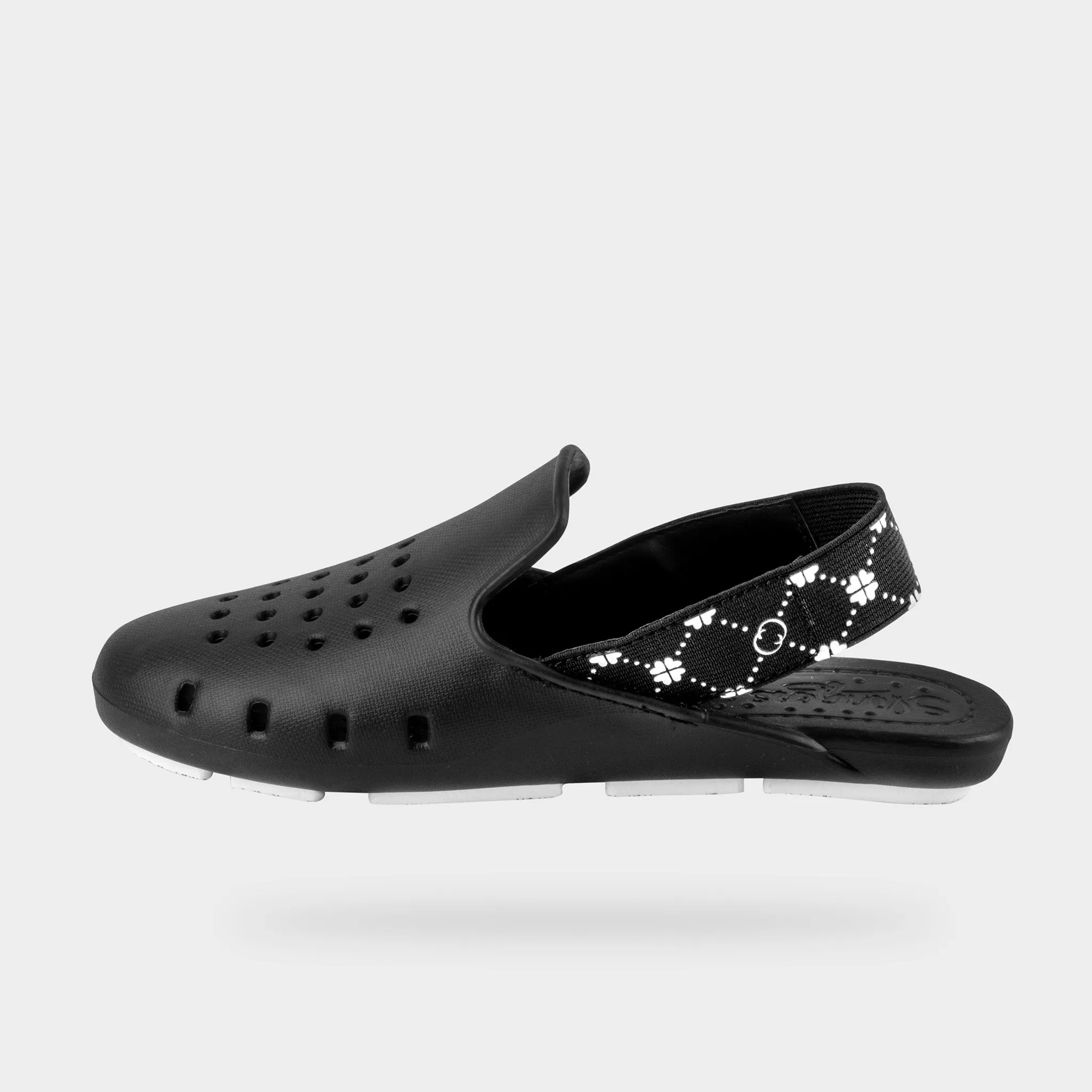 BLACK INSPIRED MULE SLINGERS <br><span style="font-size: 8px; font-weight: normal;"> Black Water Shoes for Women and Girls | Black Slingback Flats | waterproof sandals for outdoors