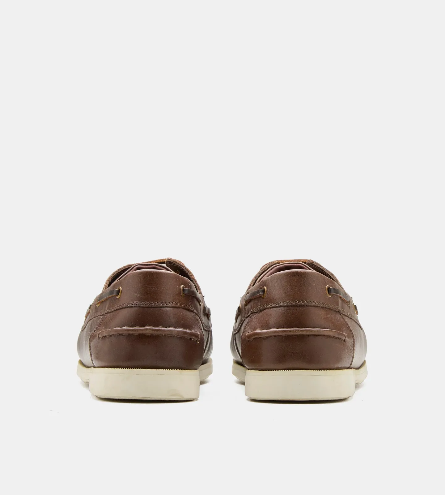 Blake Stitched Brown Leather Boat Lace-Up Shoe