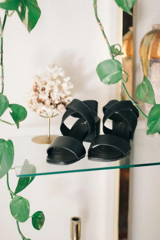 Blinda Heeled Sandals in Black - Final Sale