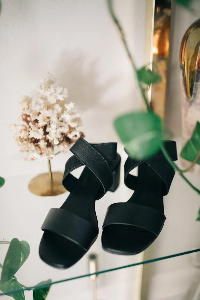Blinda Heeled Sandals in Black - Final Sale