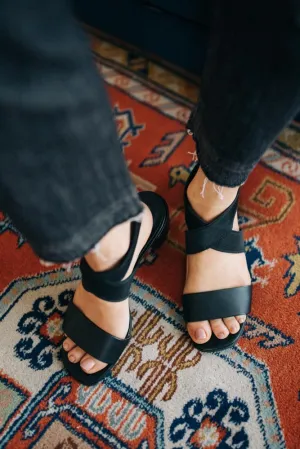 Blinda Heeled Sandals in Black - Final Sale