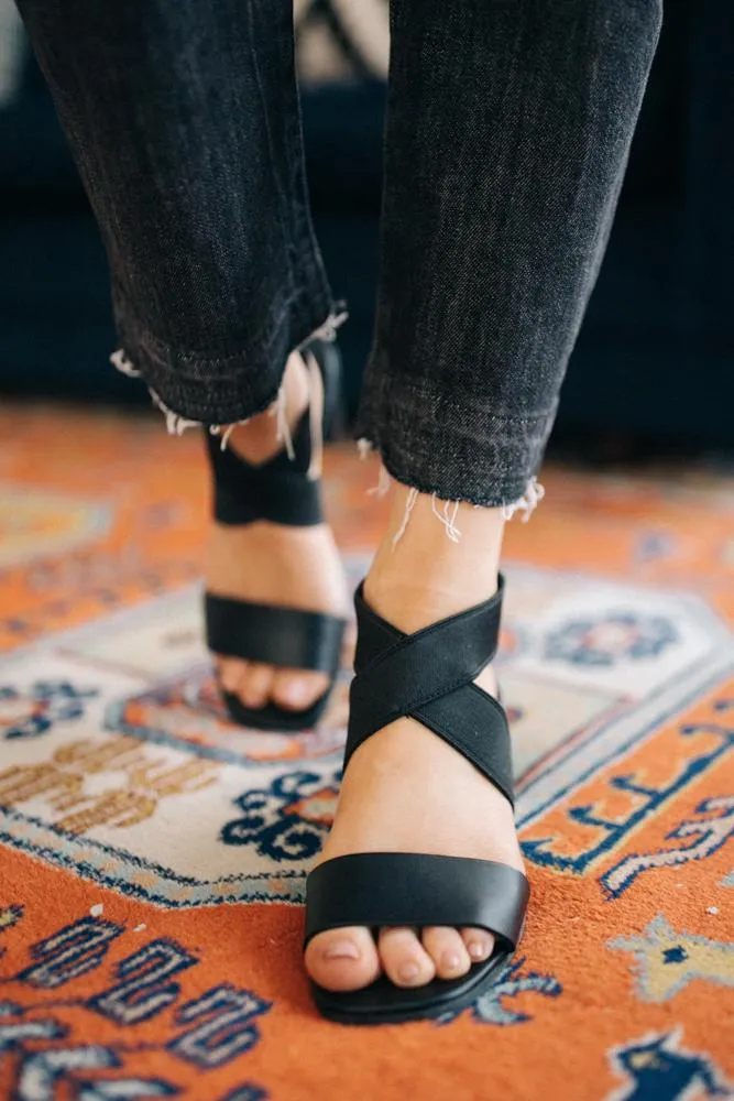Blinda Heeled Sandals in Black - Final Sale