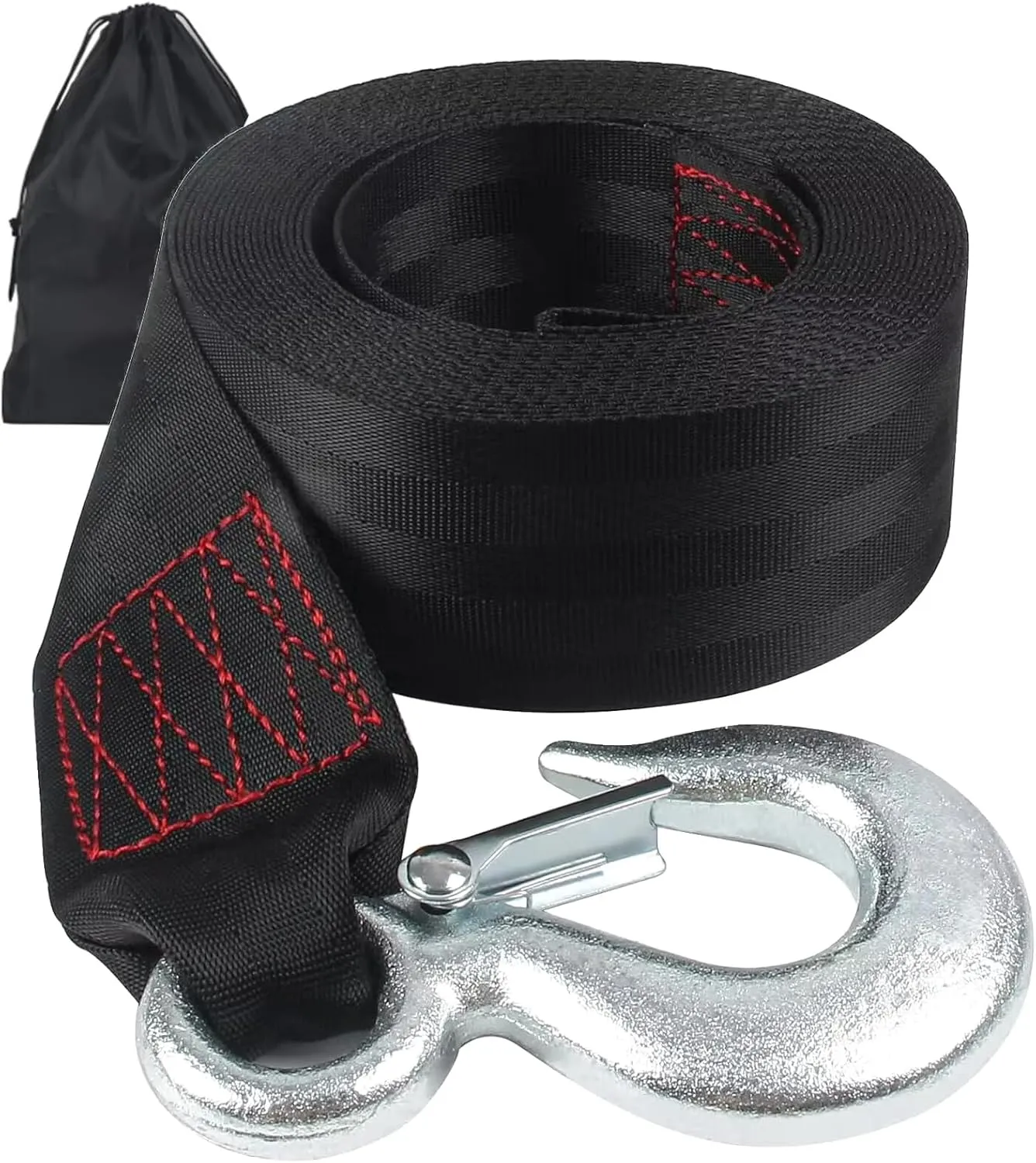 Boat Winch Strap with Hook,Winch Strap for Boat Trailer,Boat Trailer Winch Strap 2 inch x 20 foot, Great for Boat, Truck, Jet Ski and Car Trailers Towing and Heavy Duty Equipment (Choose Color)