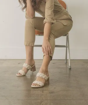 Braided Two Strap Regine - Casual Braided Heel