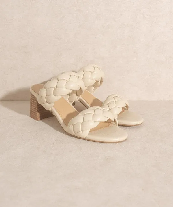 Braided Two Strap Regine - Casual Braided Heel