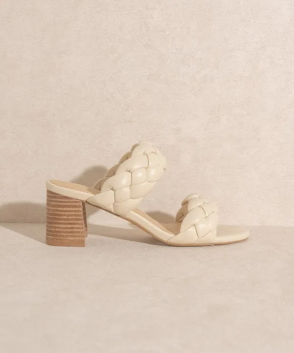 Braided Two Strap Regine - Casual Braided Heel