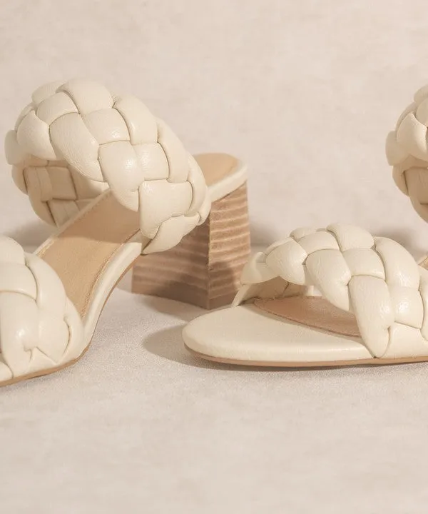 Braided Two Strap Regine - Casual Braided Heel