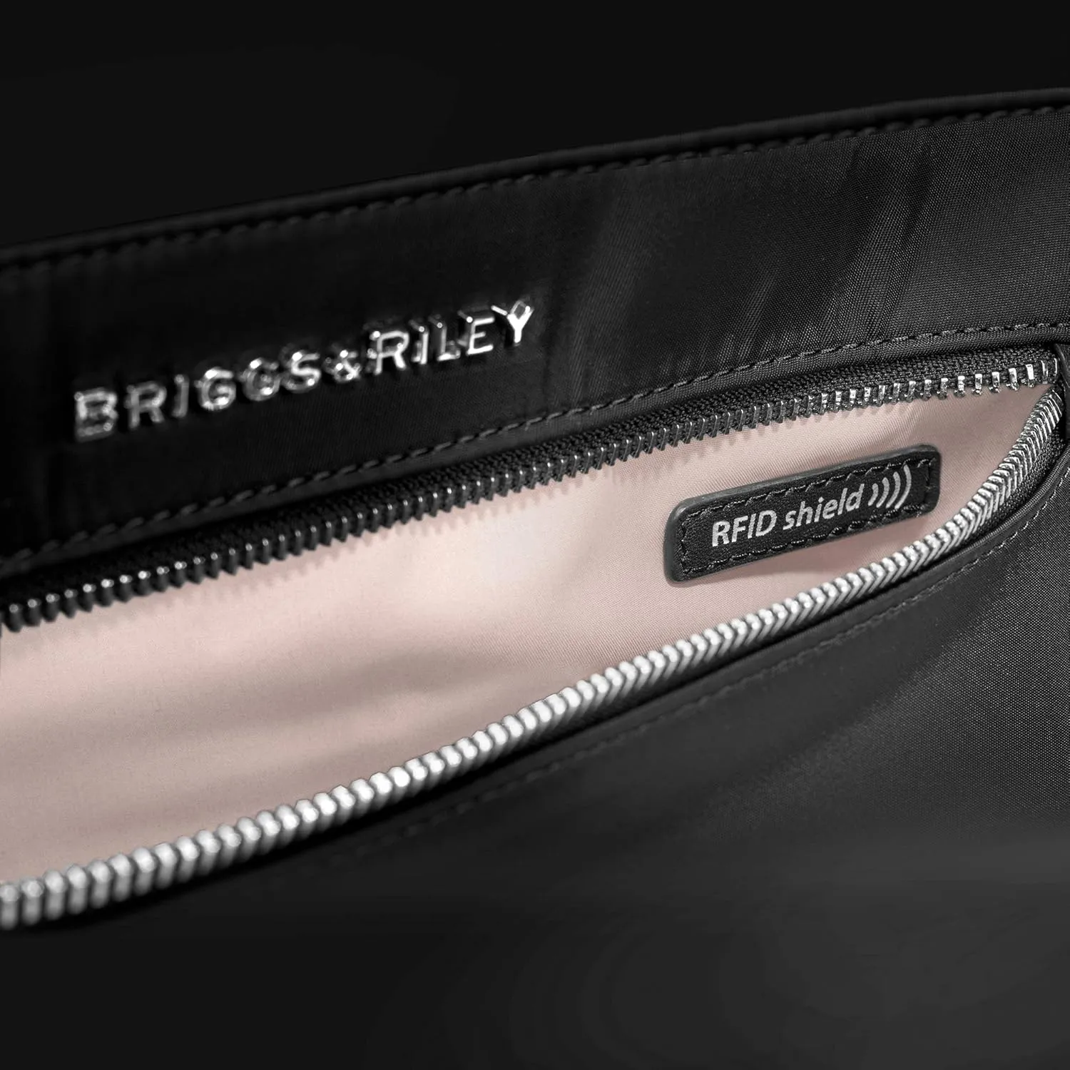 Briggs & Riley Rhapsody Softside Underseat Carry On Cabin Spinner, Black, Wide 16-Inch