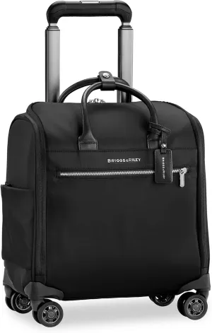 Briggs & Riley Rhapsody Softside Underseat Carry On Cabin Spinner, Black, Wide 16-Inch
