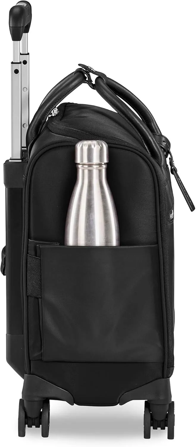 Briggs & Riley Rhapsody Softside Underseat Carry On Cabin Spinner, Black, Wide 16-Inch