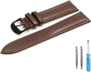 Brown Leather Bracelet With Rose Gold Clasp Bracelet 18mm 20mm watch band 22mm watch Strap For All watch