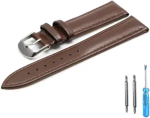 Brown Leather Bracelet With Rose Gold Clasp Bracelet 18mm 20mm watch band 22mm watch Strap For All watch