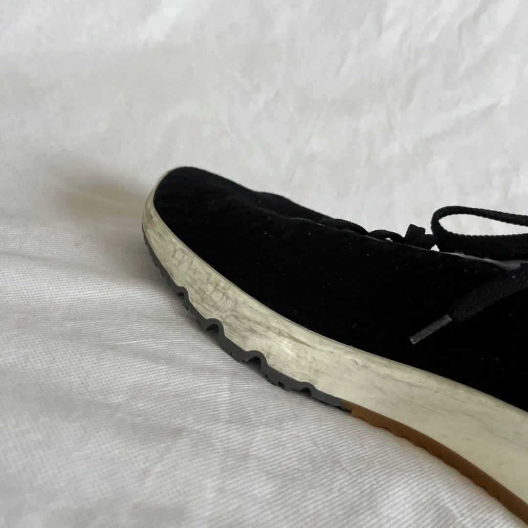 Brunello Cucinelli Black Knit Lace Up Sneaker Shoes, 43