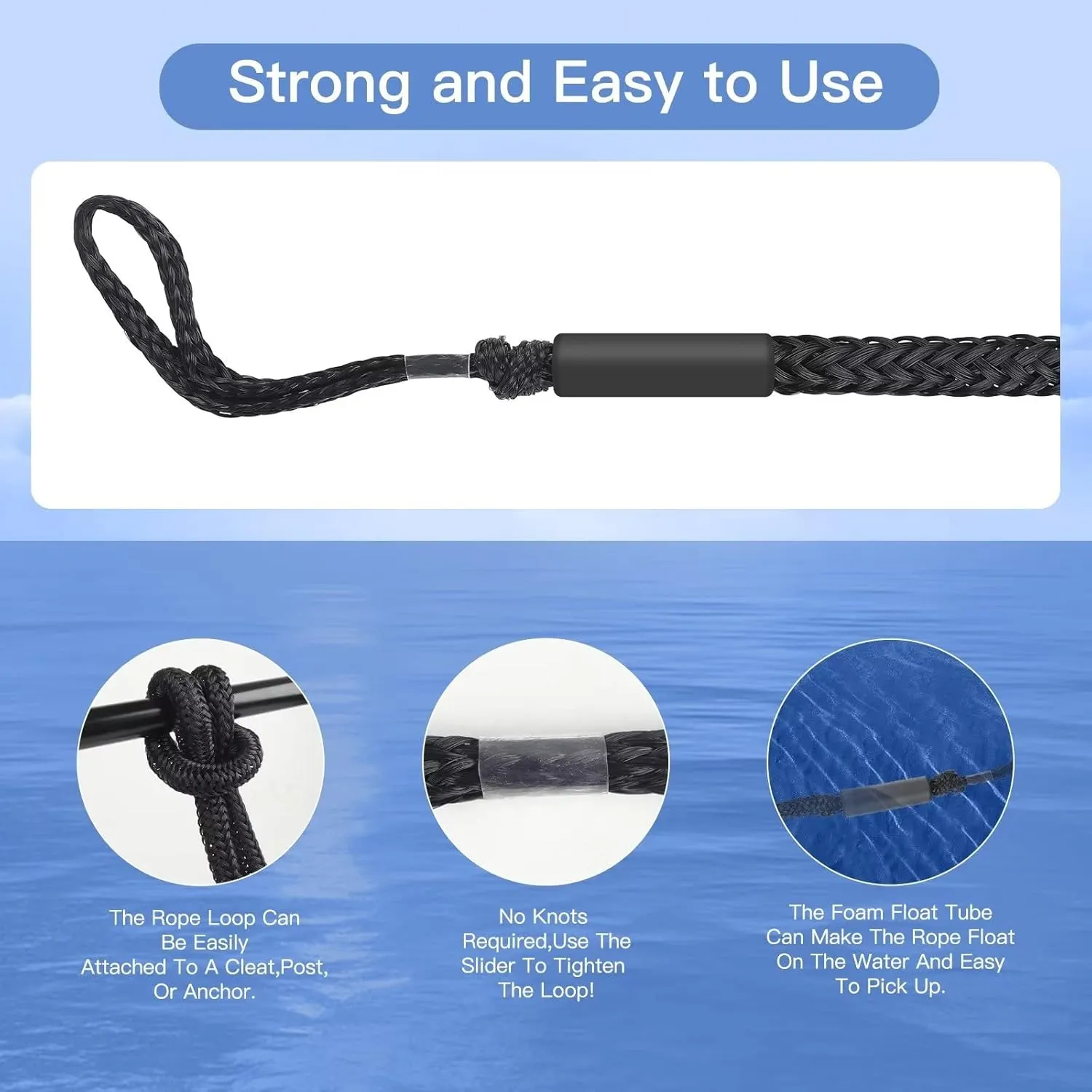 Bungee Dock Lines Boat Ropes,Boat Dock Line Mooring Rope with Stainless Steel Clip Boat Accessories for Jet Ski,PWC,Kayak,Watercraft,Power Boat,Dinghy 4-5.5ft(Black,2PCS)