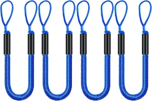 Bungee Dock Lines, Bungee Docking Rope Shock Absorb Dock Tie Mooring Rope for Boat,PWC,Jet ski,Pontoon,Kayak,Canoe,Power Boat,Watercraft，Boat Accessories 4-5.5 ft (4 Packs)