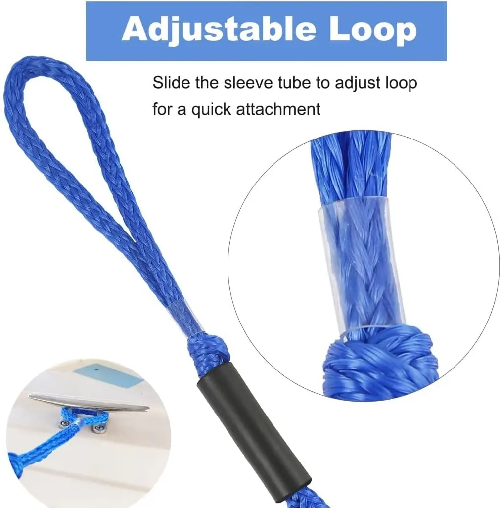 Bungee Dock Lines, Bungee Docking Rope Shock Absorb Dock Tie Mooring Rope for Boat,PWC,Jet ski,Pontoon,Kayak,Canoe,Power Boat,Watercraft，Boat Accessories 4-5.5 ft (4 Packs)
