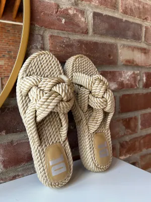 Calla Natural Rope Slide Sandals