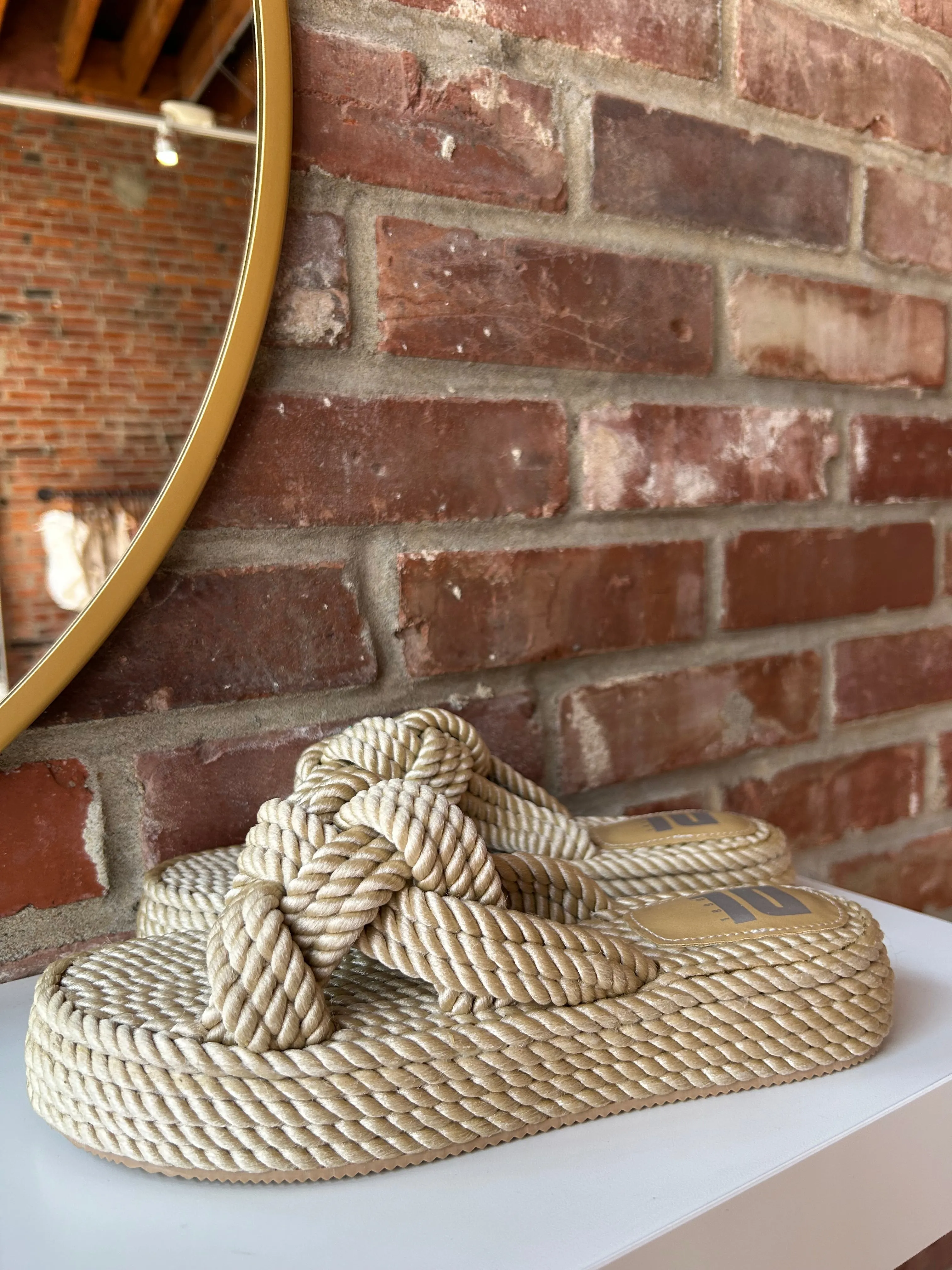 Calla Natural Rope Slide Sandals