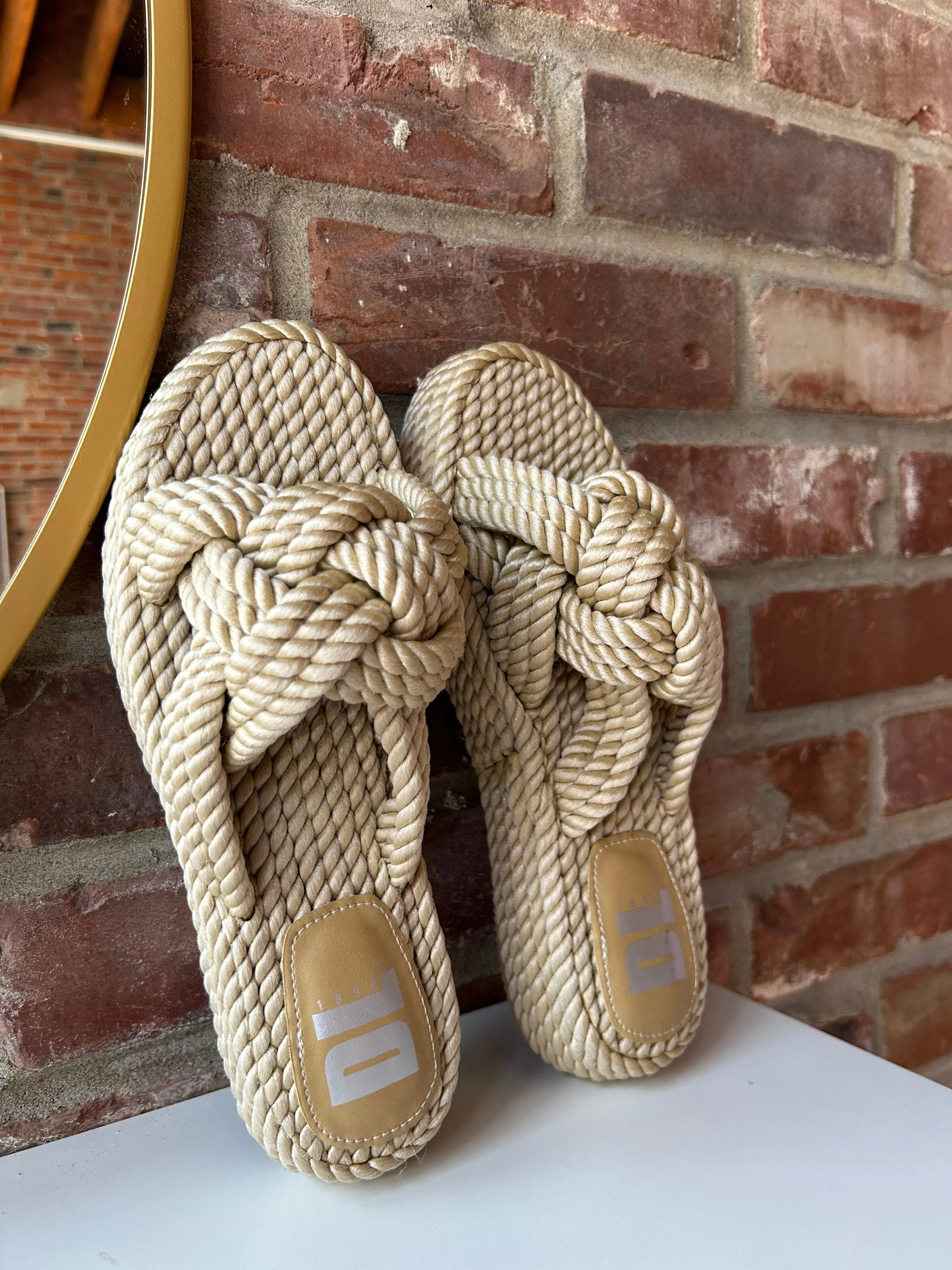 Calla Natural Rope Slide Sandals