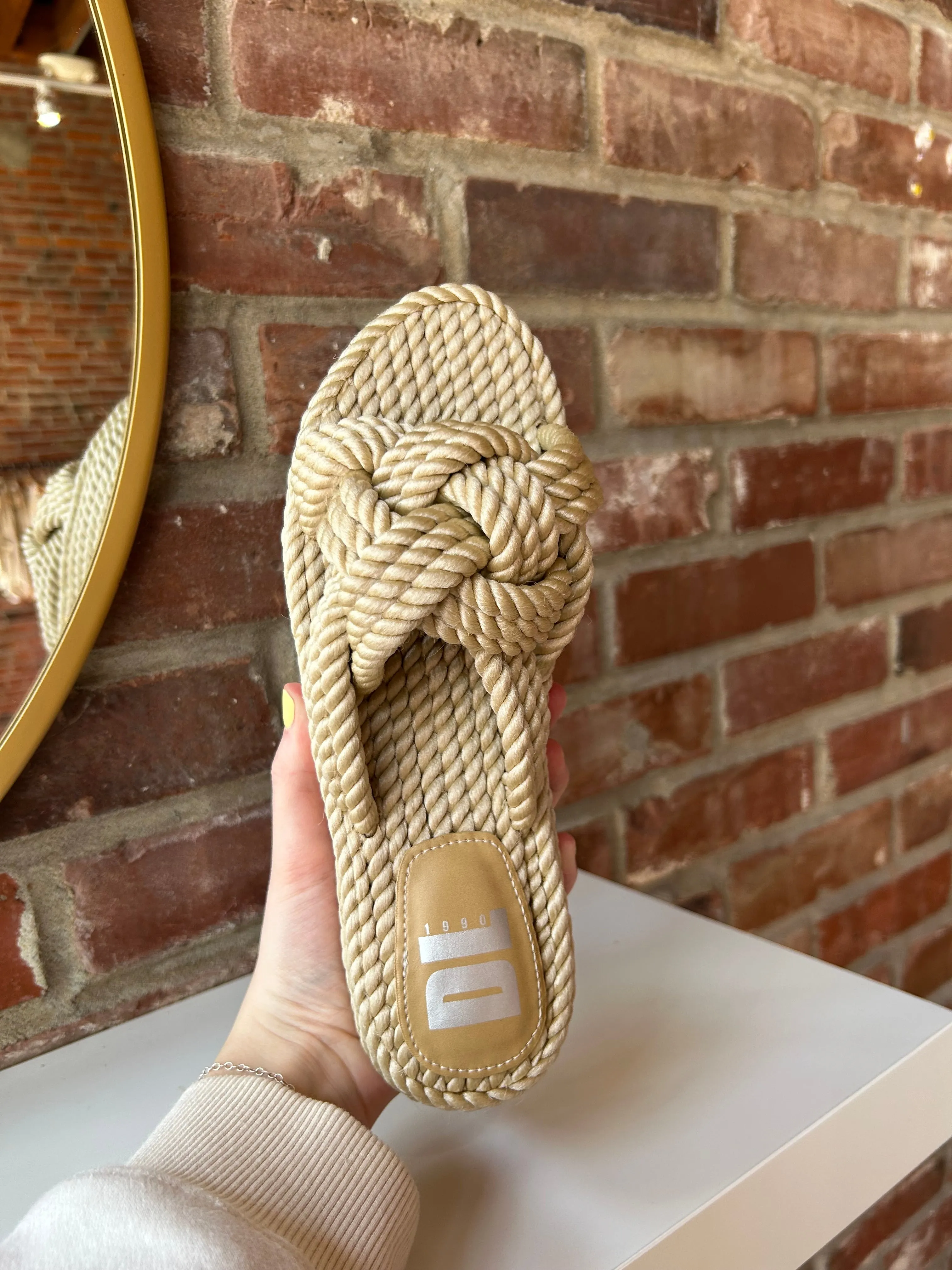 Calla Natural Rope Slide Sandals