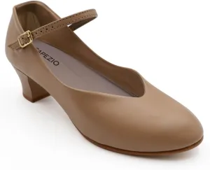 Capezio Women's Jr. Footlight Character Shoe,Caramel,6 M US